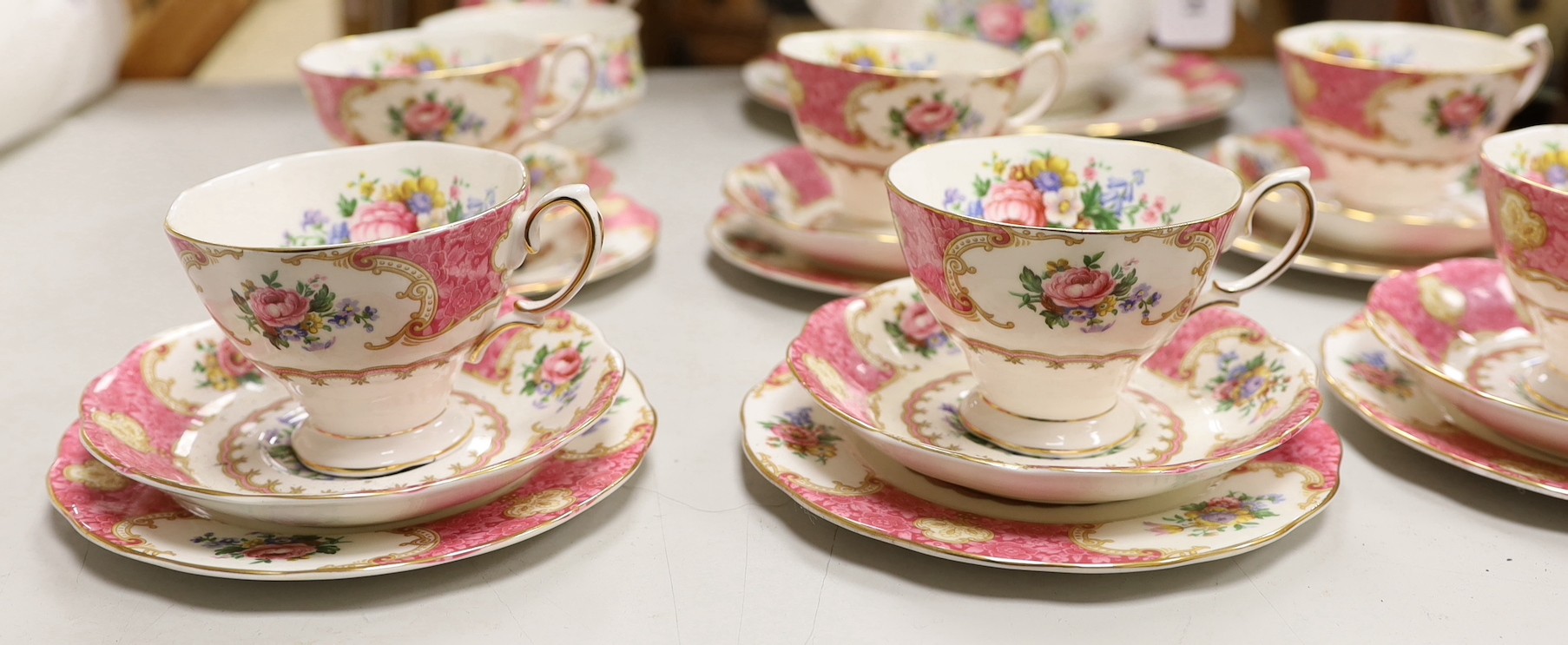 A part Royal Albert 'Lady Carlyle' tea set